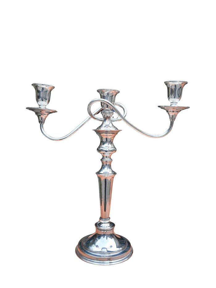A Silver Plate  Candelabra