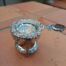 A 20TH Century Dutch Hallmark Silver Tea Strainer On Stand
