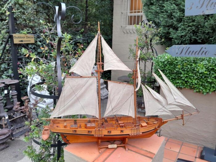 A 20th Century Handmade in Mauritius Model Ship - Image 2