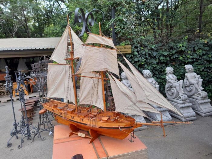 A 20th Century Handmade in Mauritius Model Ship - Image 3