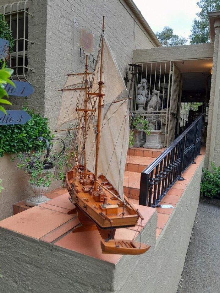 A 20th Century Handmade in Mauritius Model Ship - Image 4