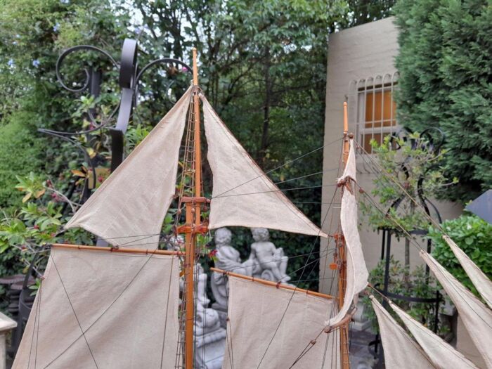 A 20th Century Handmade in Mauritius Model Ship - Image 5