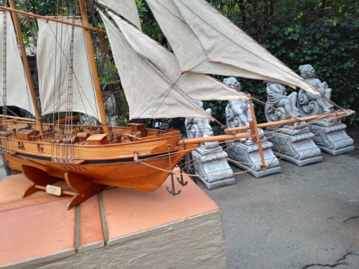 A 20th Century Handmade in Mauritius Model Ship - Image 6