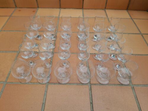 A 20th Century Collection of Wine and Cognac Glasses Comprising of Twelve Wine Glasses Twelve Wine Glasses and Six Cognac Glasses