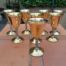 A 20th Century Set of Eight Silver-plate Wine Goblets