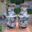 A 20th Century Pair of Chinese Famille Rose Urns / Vases