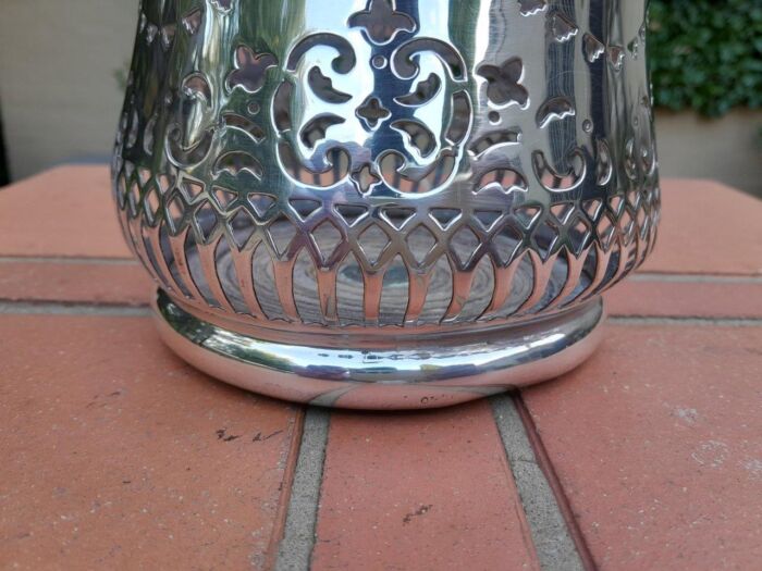 A20th Century Silver- Plate Wine Coaster on A Wooden Base - Image 5