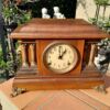An Early 20th Century Edwardian Walnut Clock by Sessions Clock Company US with Eight Day Movement and Gong - Image 2