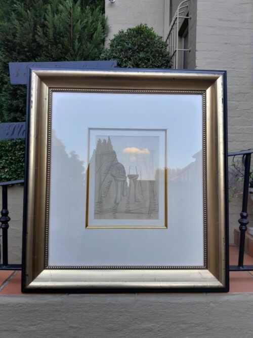 A 20th Century Alexis Preller Gild Framed Pencil on Paper Artists Stool 
