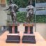 A 20th Century Pair Of Soldiers on Marble Bases ND