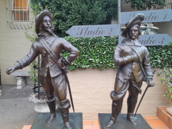 A 20th Century Pair Of Soldiers on Marble Bases ND - Image 4