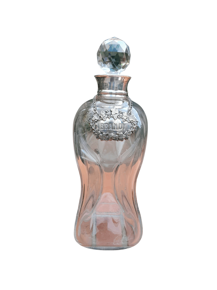 A 20th Century Elkington & Co Ltd, Birmingham, Circa 1906 Silver-Mounted glug-glug Decanter with Silver-Plate Brandy Label
