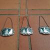 A 20th Century Antique Set of Three Birmingham Silver Decanter Labels - Gin