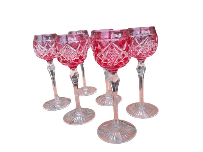 A Set of Six Crystal Glasses