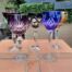 A Set of Five Crystal Harlequin Glasses