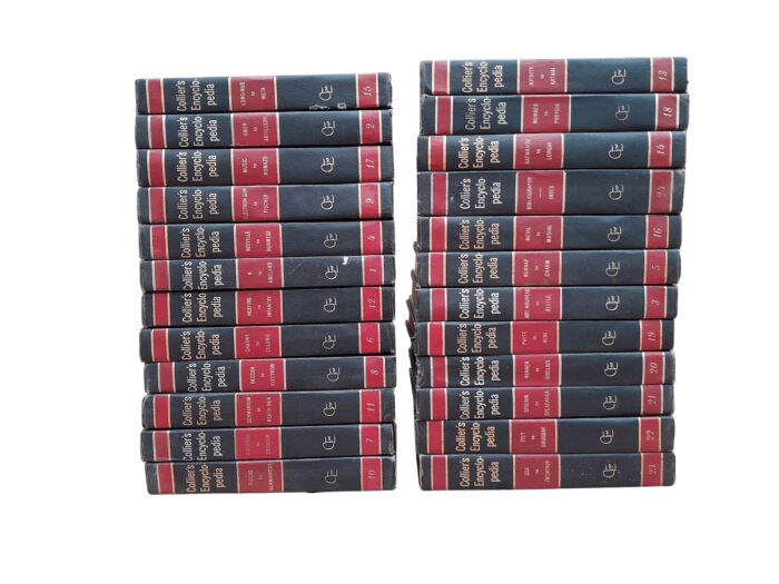 A 20TH Century Colliers Full Set of Encyclopedia of  Twenty Four (24) Books
