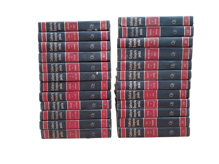 A 20TH Century Colliers Full Set of Encyclopedia of  Twenty Four (24) Books