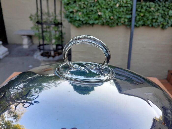 An Electroplate Food Dome Dimensions: 31cm wide R3800 - Image 4