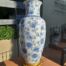 A 20th Century Large Vase On Hand Gilded Wooden Stand