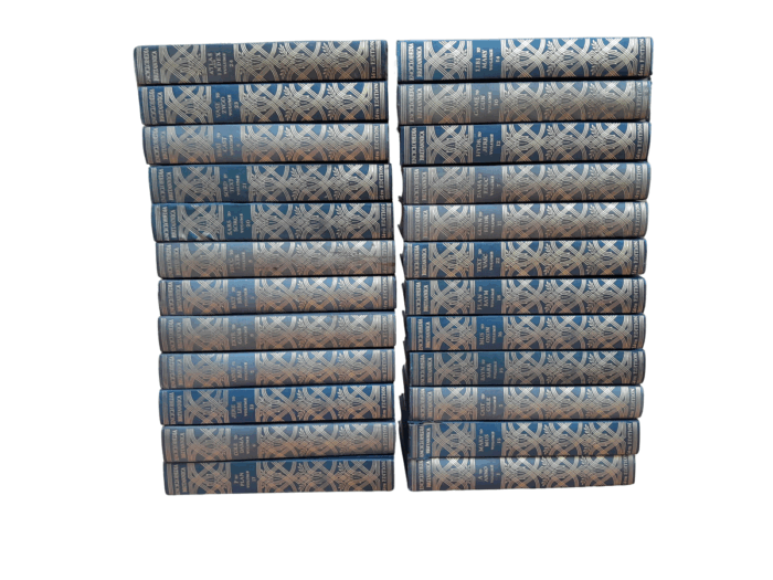 An Early 20th Century Circa 1932 Full Set of 14th Edition Encyclopaedia Britannica.  Twenty-Four (24) Volumes published in America with Black Cloth Covers