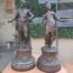 A Pair of 19th Century Patinated Spelter Roman Figures