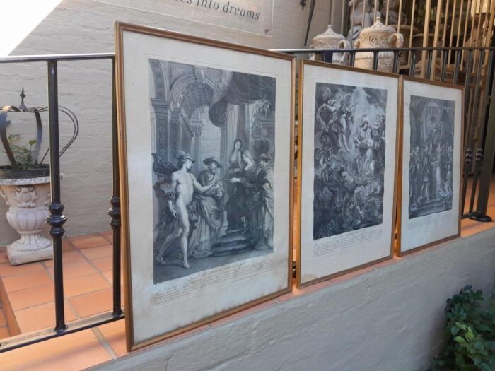 A Antique French Set Of Three Engravings Signed On The Plates - Image 4