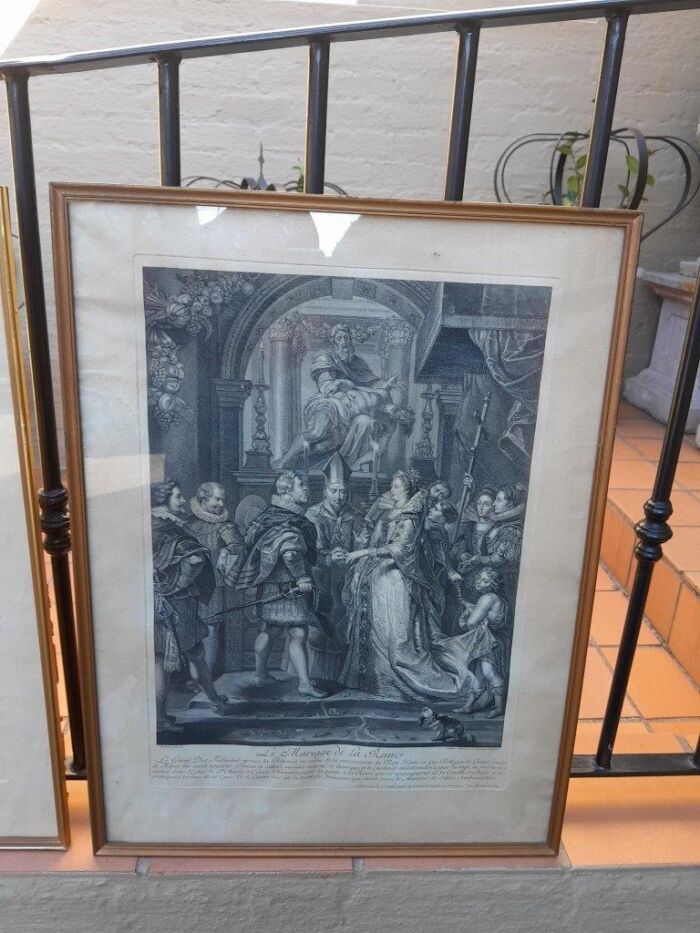 A Antique French Set Of Three Engravings Signed On The Plates - Image 8