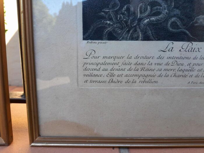 A Antique French Set Of Three Engravings Signed On The Plates - Image 12