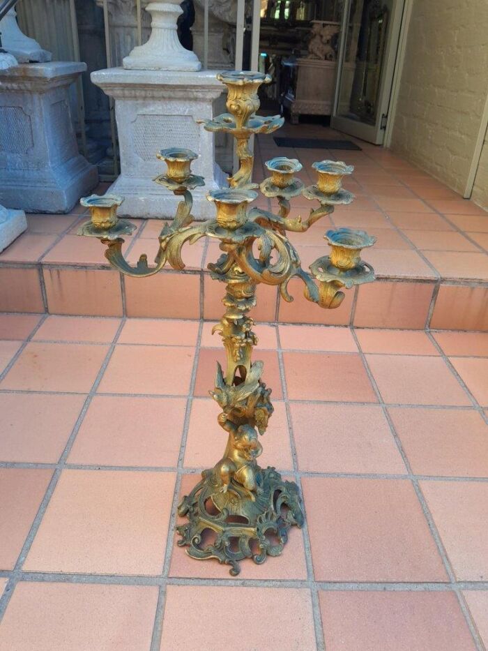 A 19TH Century French Ormolu Gilt Rococo Style Candelabra - Image 3