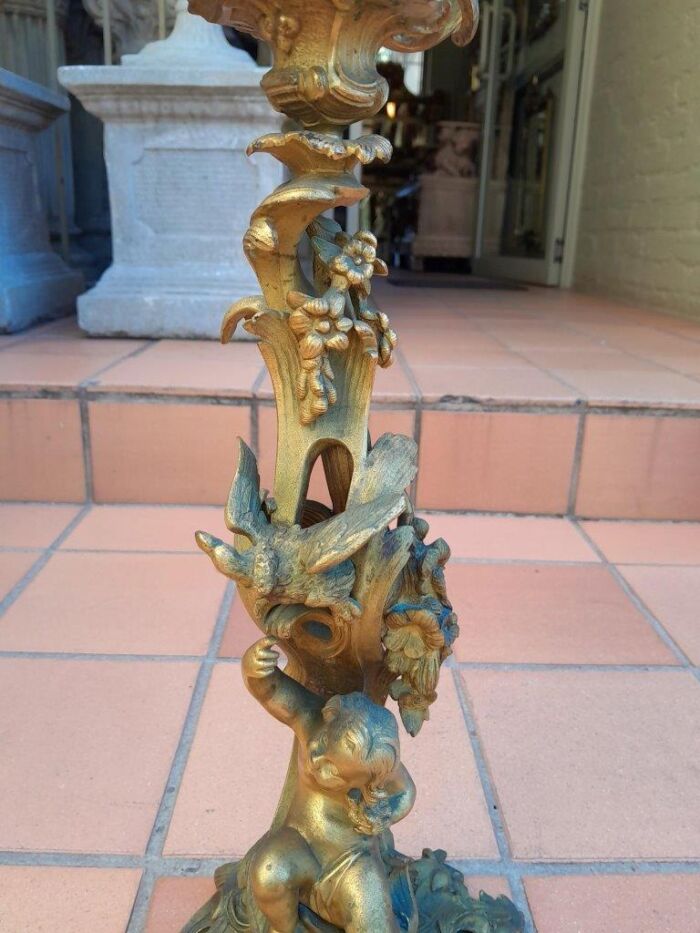 A 19TH Century French Ormolu Gilt Rococo Style Candelabra - Image 6