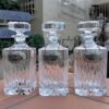 A Set Of Three Cut Glass Decanters With Labels (Whisky
