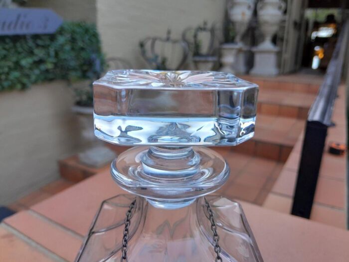 A Set Of Three Cut Glass Decanters With Labels (Whisky, Gin And  Brandy) - Image 9