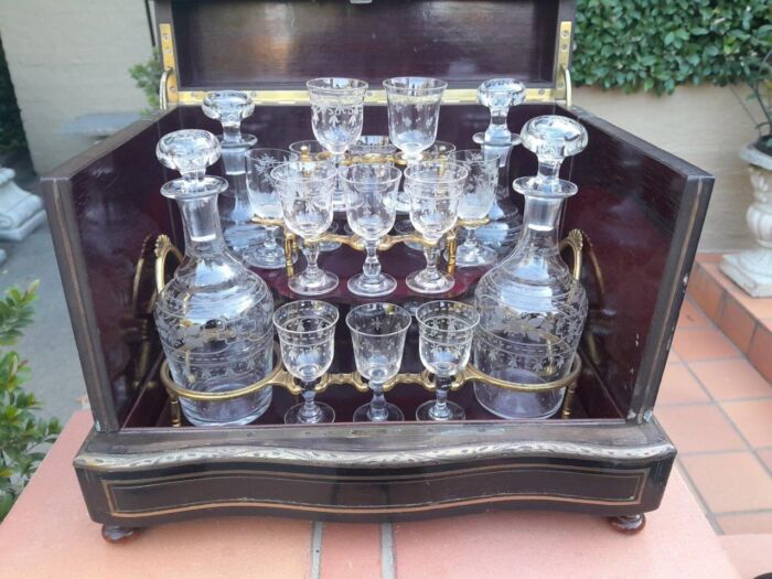 A 19th Century  French Ebonised Rosewood In An Inlaid Mother Of Pearl Case - Image 2