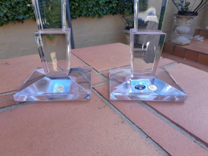 A Pair Of Crystal Bohemia Candle Holders / Sticks - Image 4