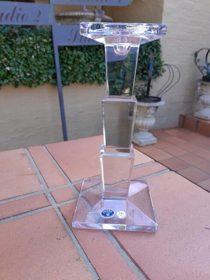 A Pair Of Crystal Bohemia Candle Holders / Sticks - Image 6