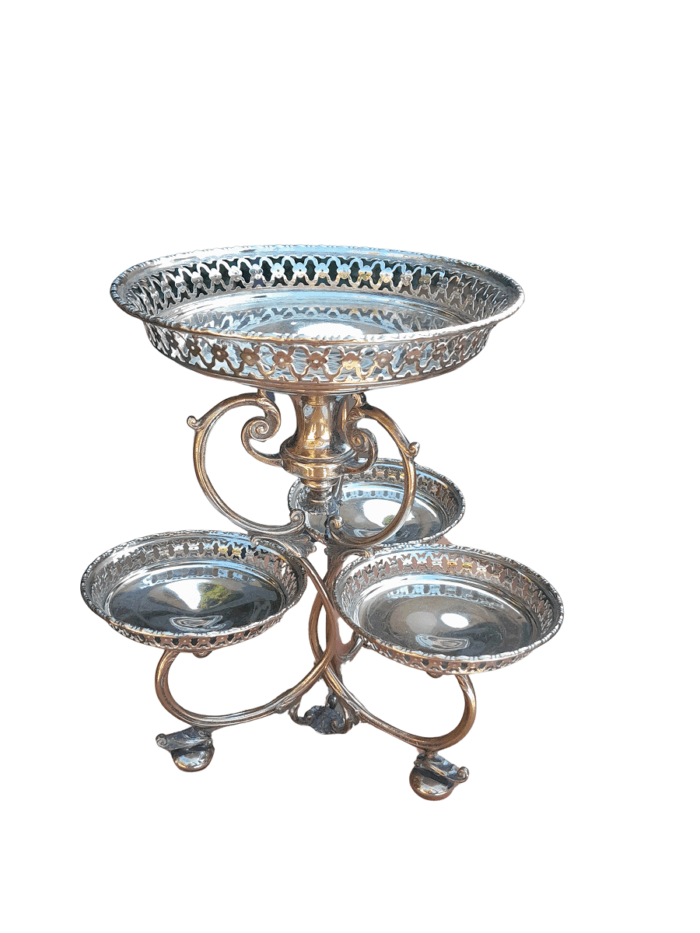 An Early 20th Century Edwardian Silver Plate Epergne