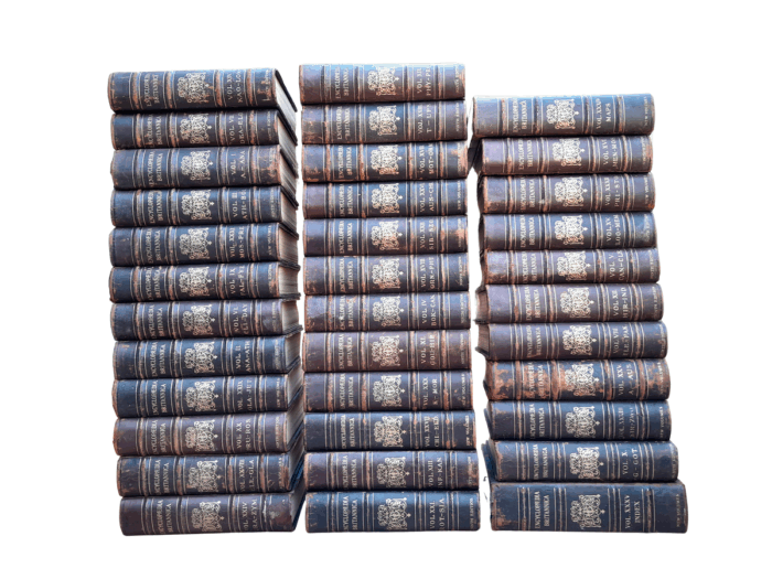 A 19th Century Set Of  Thirty Five Volumes Of Encyclopedia Britannica. Publisher A &C Black