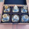 A 20th Century Decanter Velvet Lined Box With Six Decanters And Two Crystal Glasses - Image 5