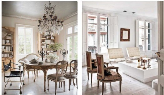 Mix and match vintage and antique chairs
