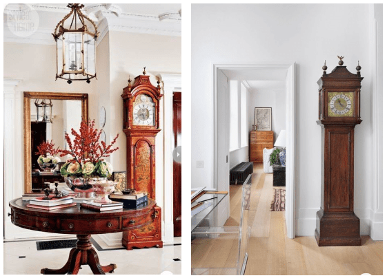 Mix and match grandfather clocks with modern design