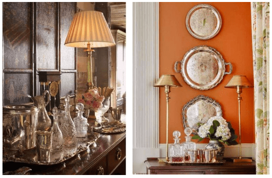 Decorative silver trays