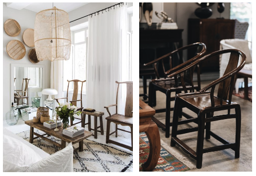 ANtique CHinese Yoke-back chairs