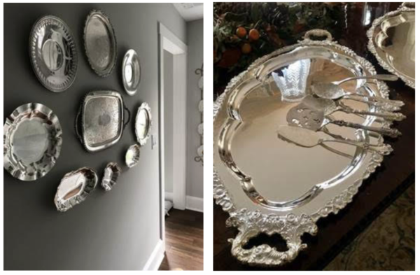 Elevate your decor with antique silver trays