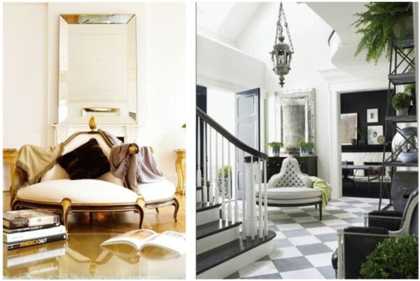 Integrating conversation settees & antoqie loveseats into modern Interiors 