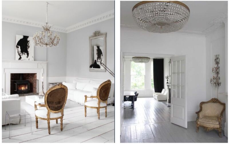 French pieces, with their sculptural silhouettes and artisanal touches, become striking focal points in a pared-back environment.