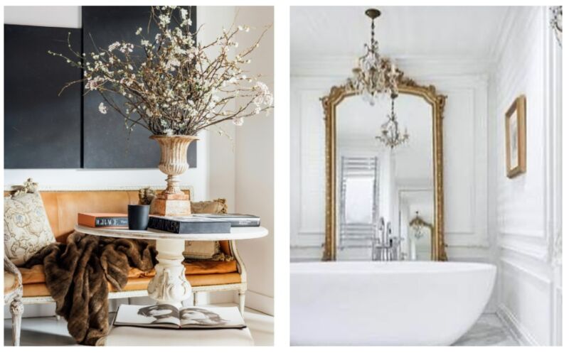 Consider proportion and choose French pieces that match the room’s scale.
