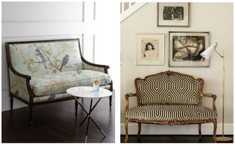 The Crown Collection offers reupholstery in a wide range of fabrics. This customisation ensures your settee suits your decor.