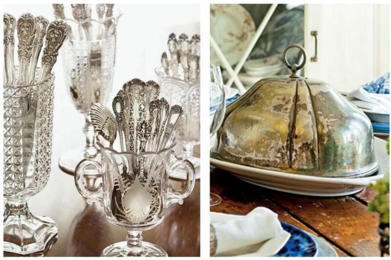 Silver food domes and cloches, once reserved for aristocratic dining rooms, now bring theatrical flair to modern tables. 