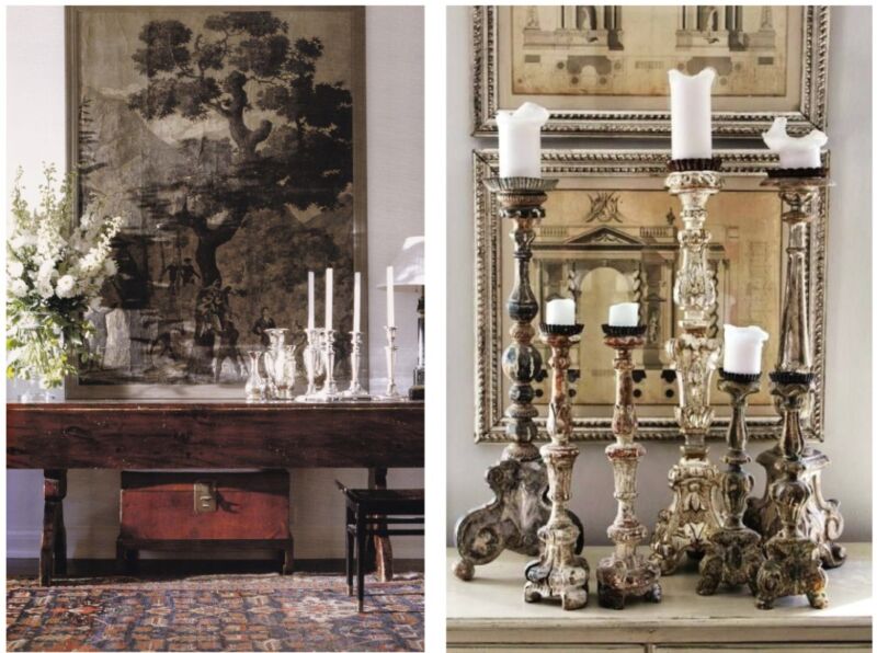 Arranged on a dining table, mantlepiece, or console in an entryway, silver candelabras announce elegance and heritage
