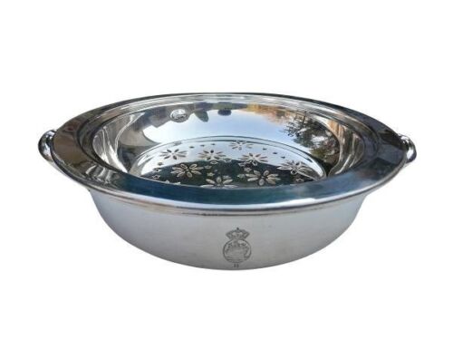 A 20th Century Silver-Plated Walker & Hall Sheffield Bowl With Glass Inner
